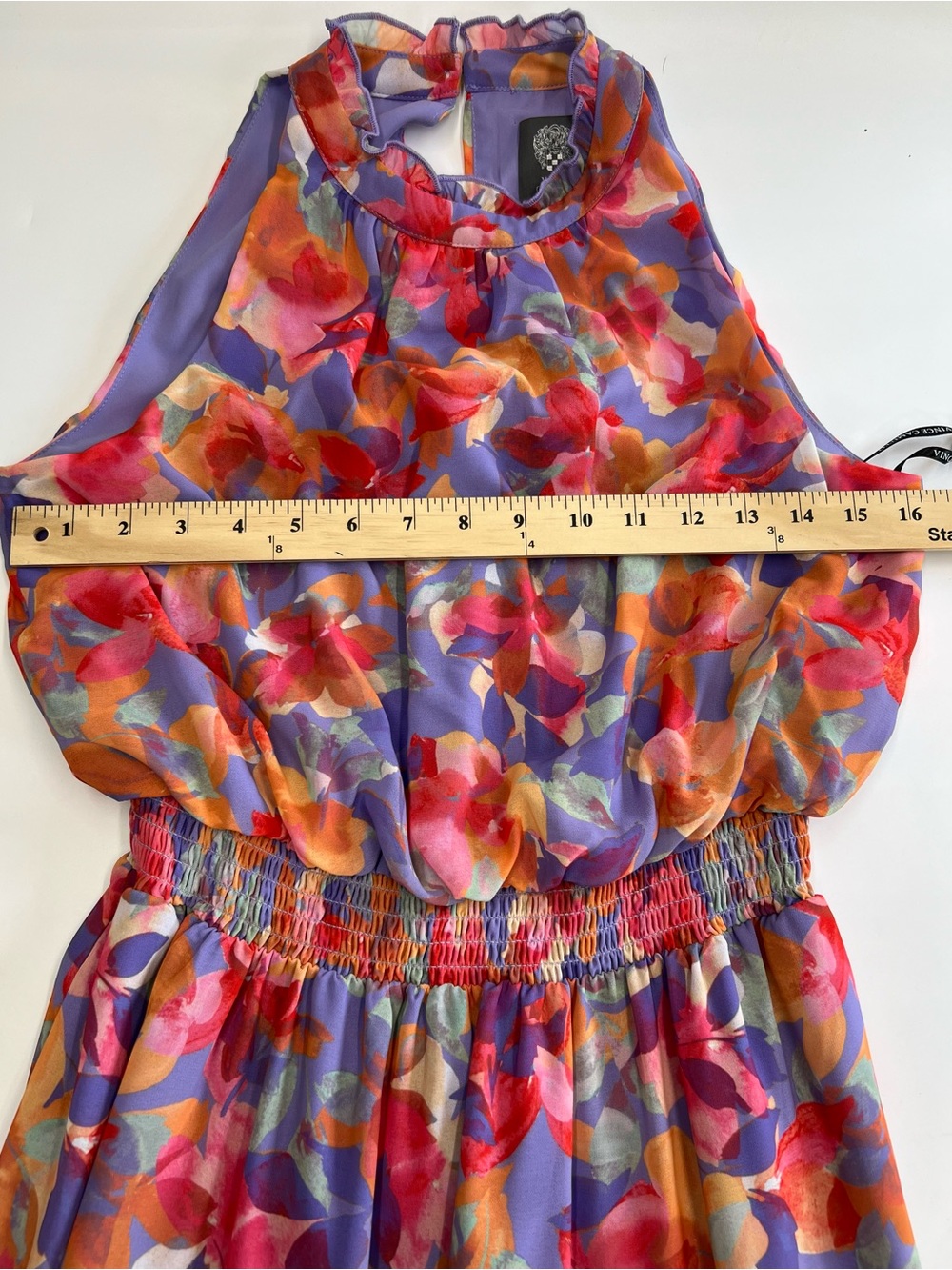 Vince Camuto Floral Halter Maxi Dress in Multicolor Sz 6 Garden Party Wedding - Picture 7 of 7